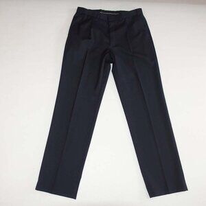 Marks & Spencer Men's Dress Pants 36 x 33.5 Navy Blue Pleated Front Wool Slacks